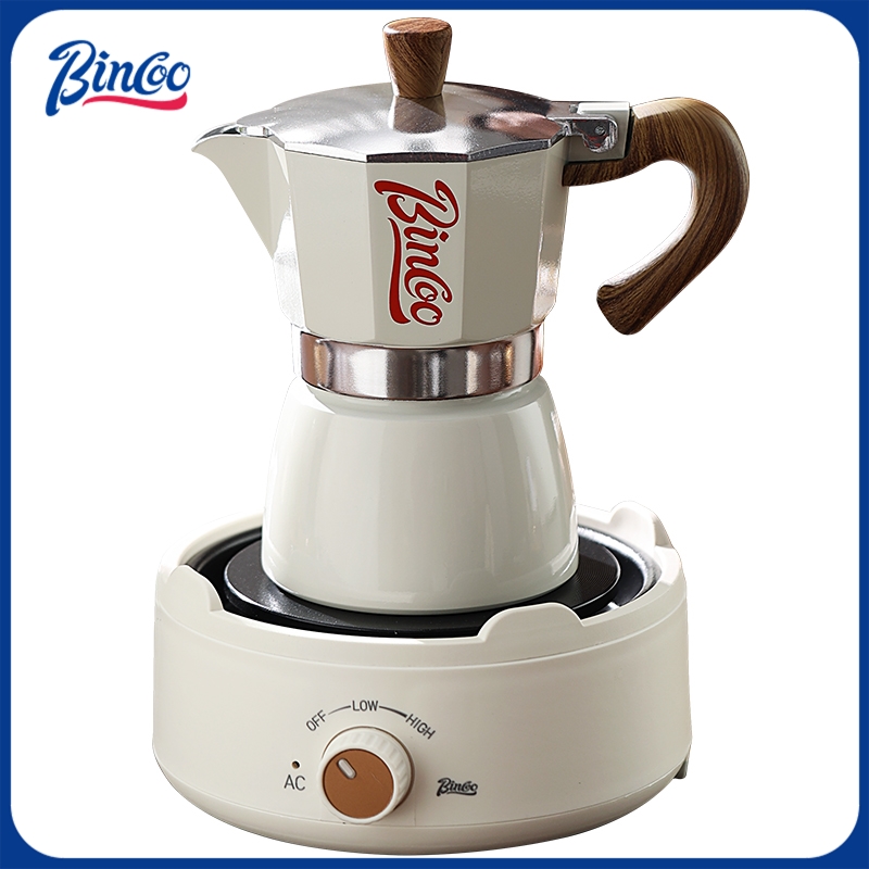 Hero Coffee Equipment - وعاء Bincoo Moka وموقد كهربائي كومبو