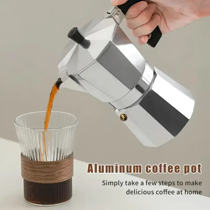 Hero Coffee Equipment - وعاء موكا كلاسيكي من الألومنيوم سعة
