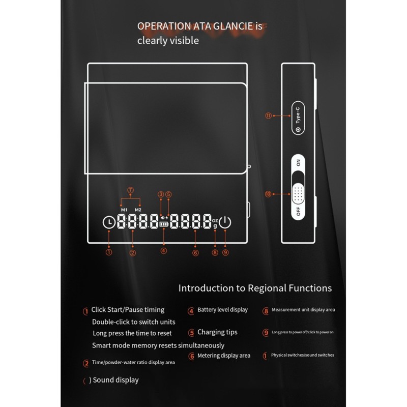 ميزان قهوة EYFL-أسود بدقة 0.1  - مراجعة Scale Drip Timer وسعره