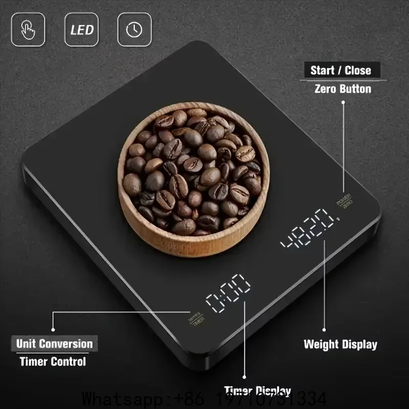 ميزان قهوة إسبريسو رقمي جديد م - مراجعة Scale Drip Timer وسعره