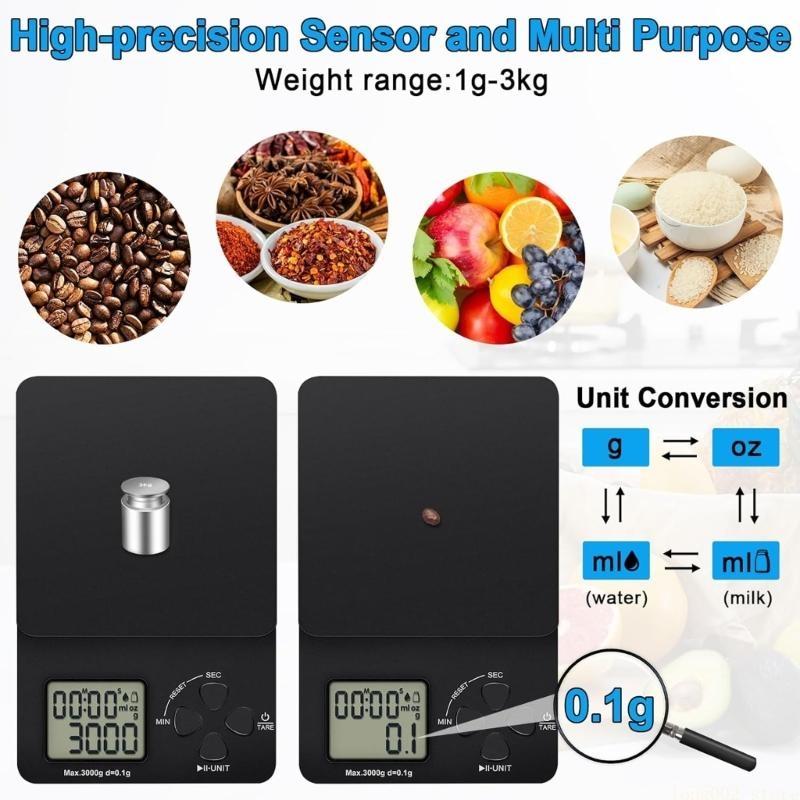 ميزان قهوة D0AB مزود بمؤقت ومق - مراجعة Scale Drip Timer وسعره