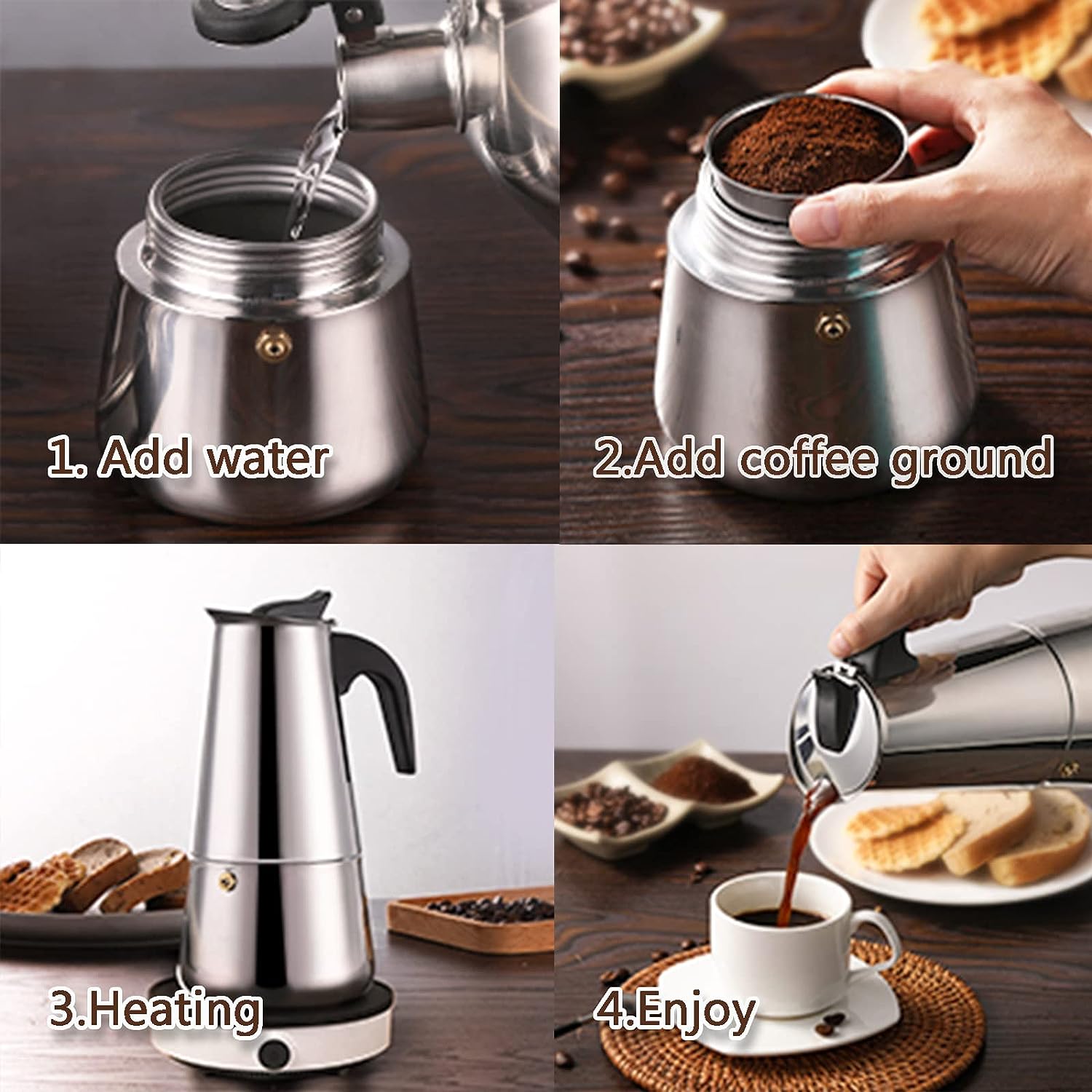 4/أكواب-ماكينة صنع قهوة موكا - مراجعة Hero Coffee Equipment وسعره