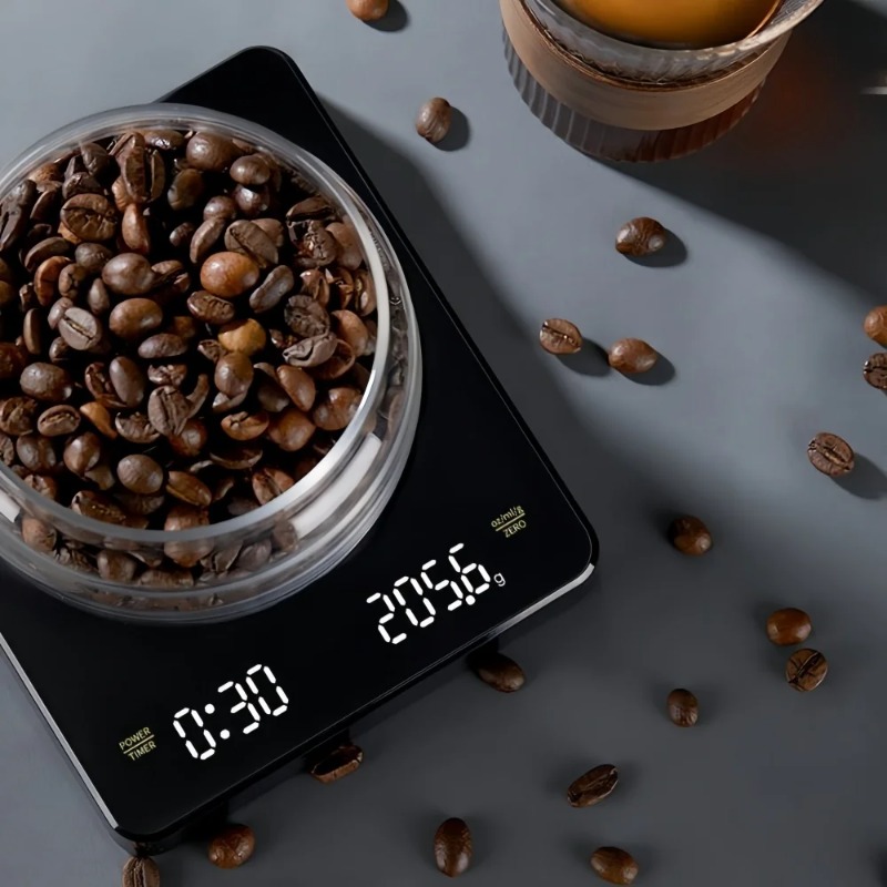 ميزان قهوة دقيق 0.1 جرام، مقاو - مراجعة Scale Drip Timer وسعره