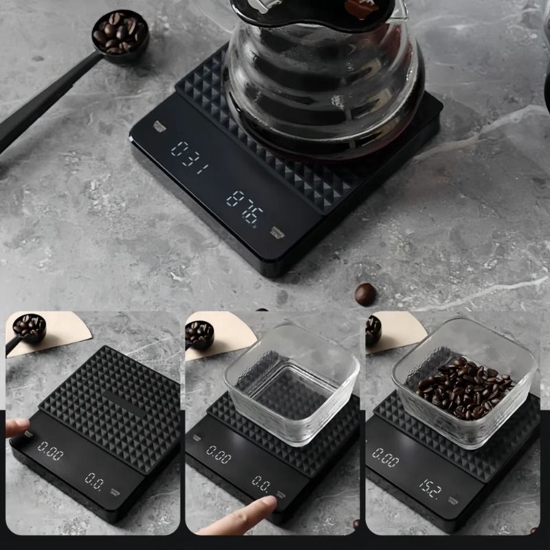 ميزان قهوة دقيق 0.1 جرام، مقاو - مراجعة Scale Drip Timer وسعره